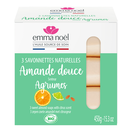 Emma Noël Mandel såpe 3 x 150 g. Emma Noel | 450 g fra Emma Noël
