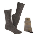 Alpakka Ullsokker Brun & Beige Tynne 2-pk | Str. 35/38