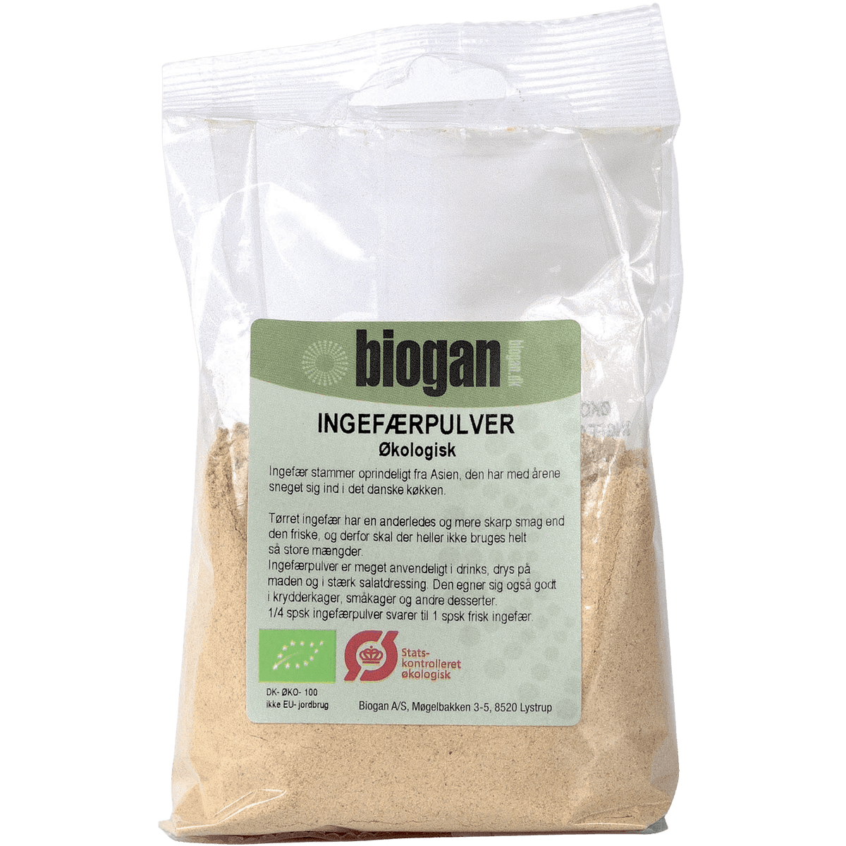 Biogan Ingefærpulver Økologisk | 100 g fra Biogan