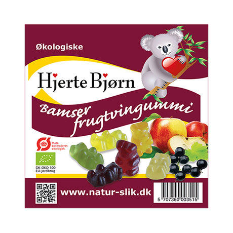 Hjerte Bjørn Økologiske Fruktsaftbamser