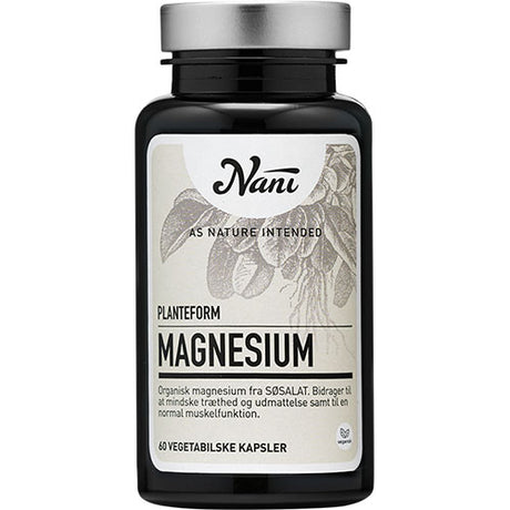 Nani Magnesium fra Naturlig Kilde Økologisk | 60 Kapsler