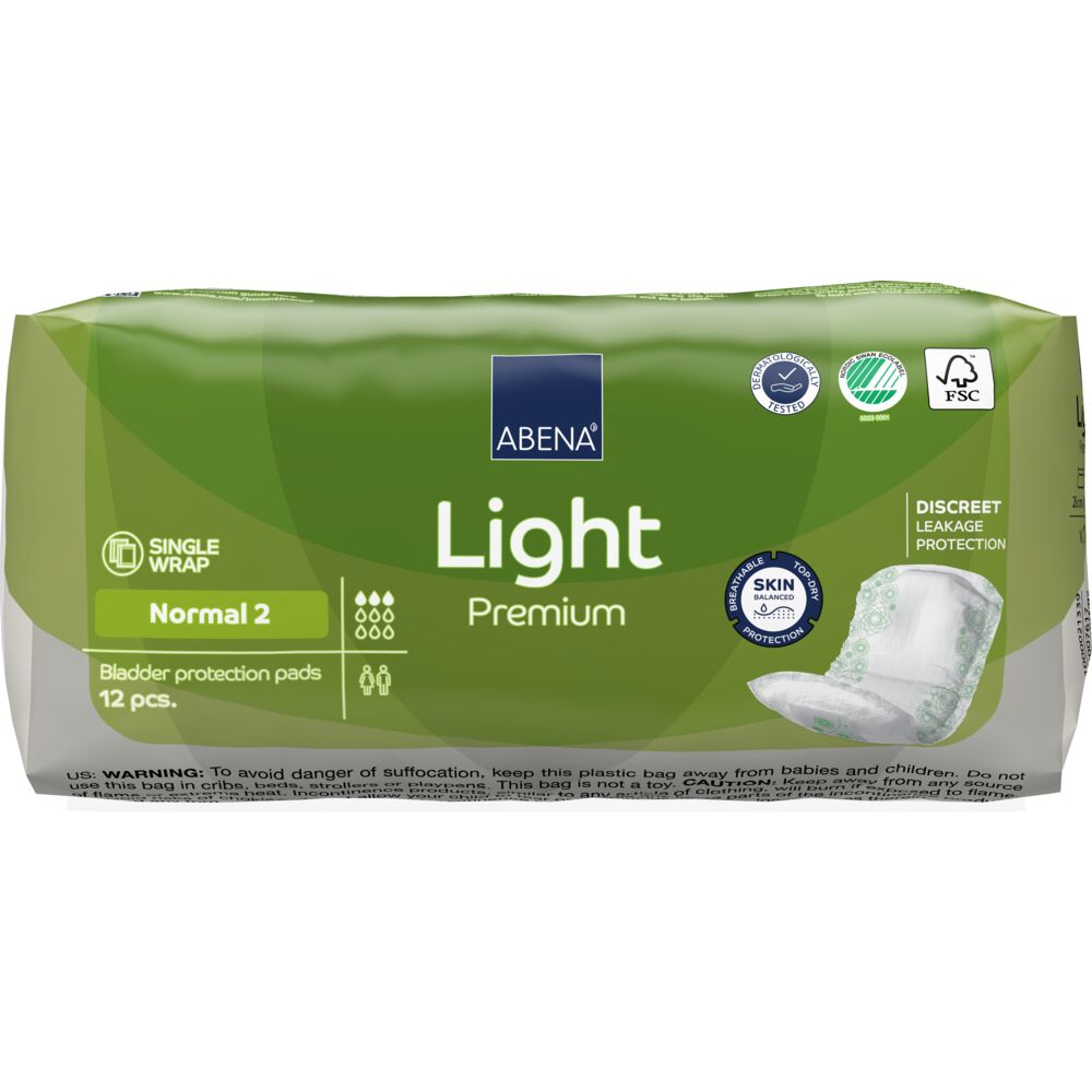 Abena Light Normal 2 Inkontinensbeskyttelse | 12 stk