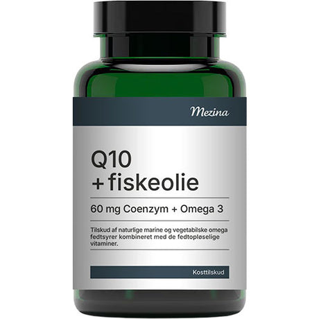 Mezina Q10 + Fiskeolie | 60 KAP fra Mezina