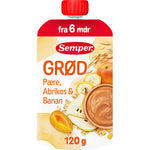 Semper Fruktgrøt med pære, aprikos og banan fra 6 mnd. | 120 g