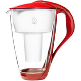 Vannfilter Kanne Glass 2,0 L Rød fra Dafi
