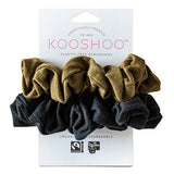 Hår Scrunchie Black Olive 2 Stk - Øko & Plastikkfri - 2 Stk fra KooShoo