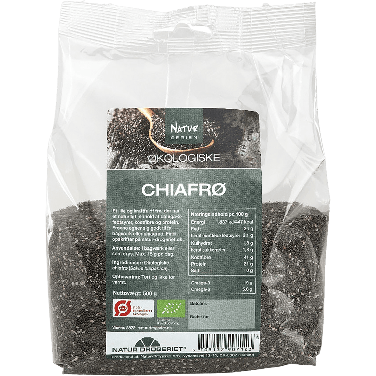 Natur-Drogeriet Chiafrø Økologisk | 500 g fra Natur-Drogeriet