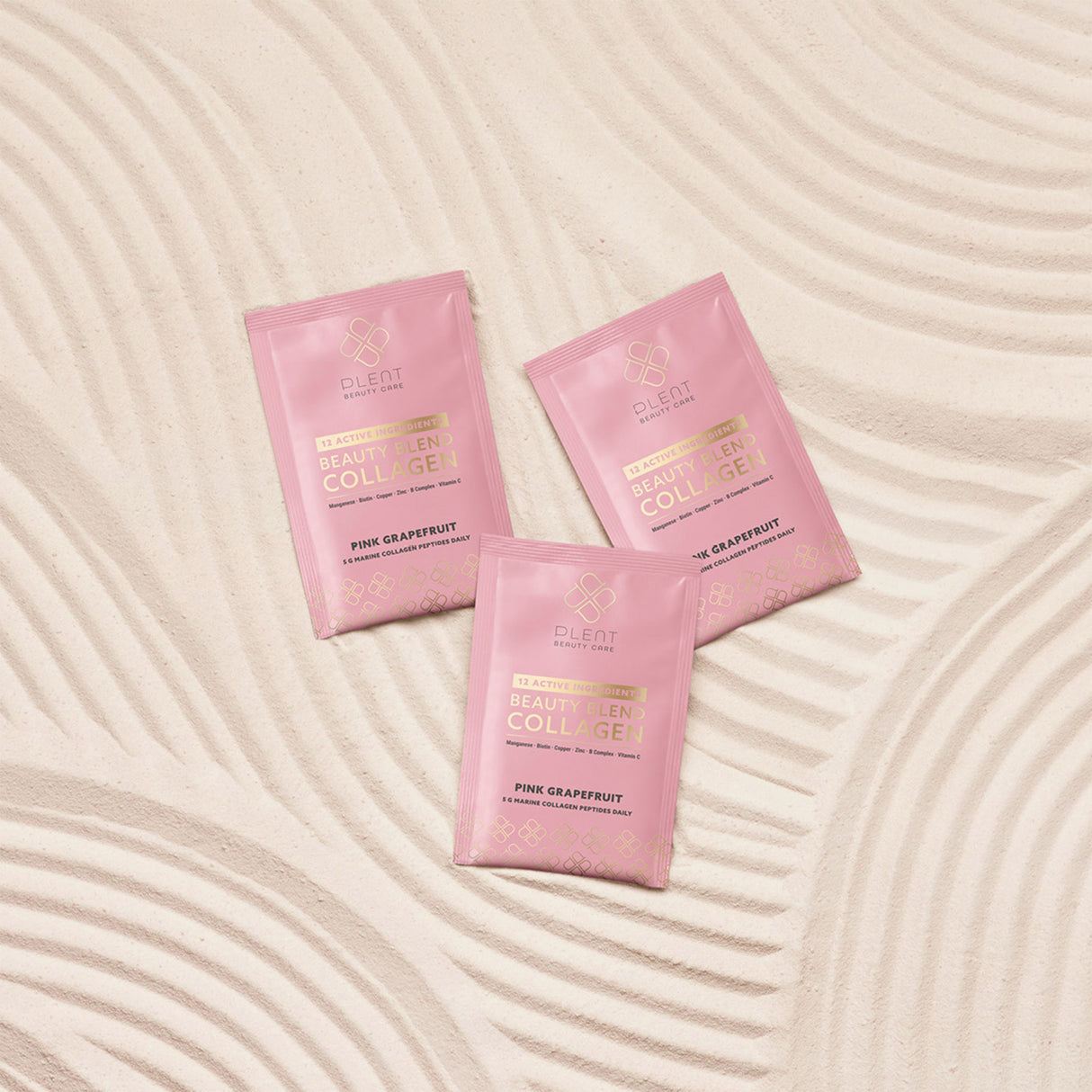 Plent Beauty Blend Collagen 30 x 5 g | Pink Grapefruit fra Plent
