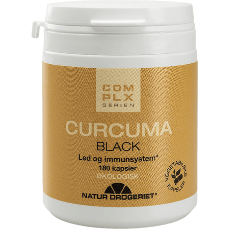 Natur-Drogeriet Curcuma Black med Gurkemeie og Sort Pepper Økologisk | 180 Kapsler