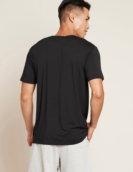 Bambus T-shirt Crewneck Menn Svart