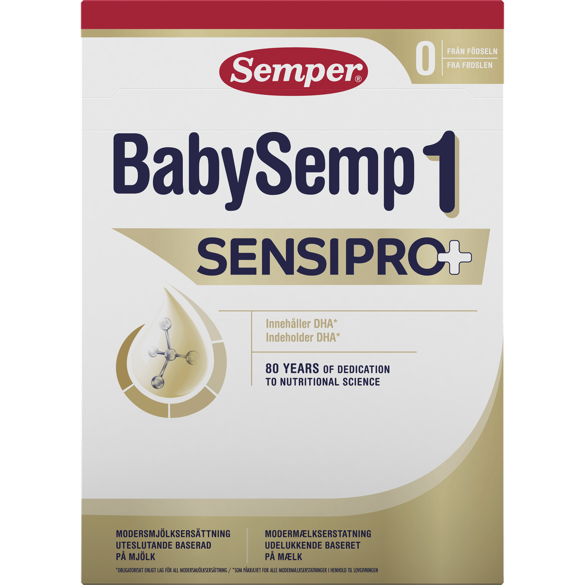 BabySemp 1 Sensipro+ Syrnet Morsmelkerstatning 0+ fra Semper