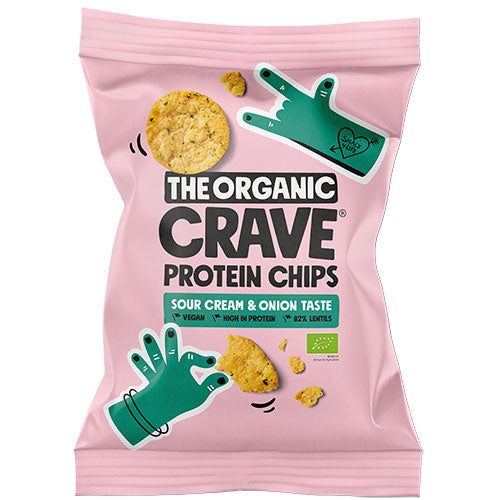 Veganske protein chips m. Rømme & løk Ø