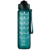 Motivasjonsflaske 1 Liter Grønn fra Motivational Bottle