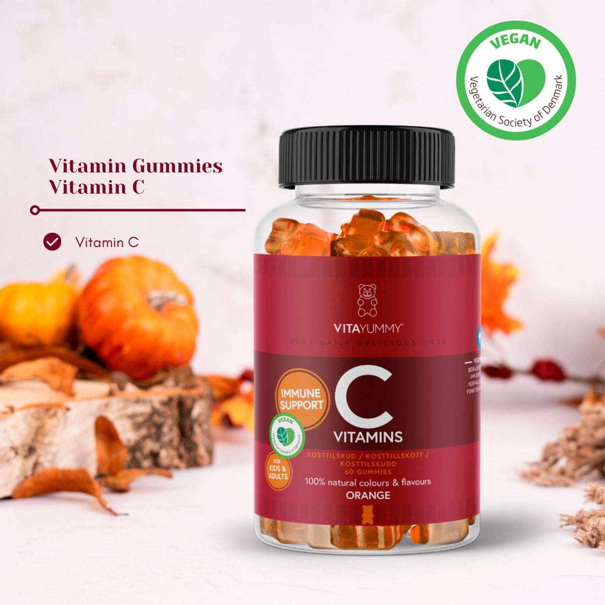 VitaYummy Vitamin C Orange | 60 stk fra VitaYummy
