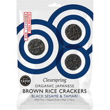 Clearspring Rice Cracker Black Sesame Ø | 40 gr fra Clearspring