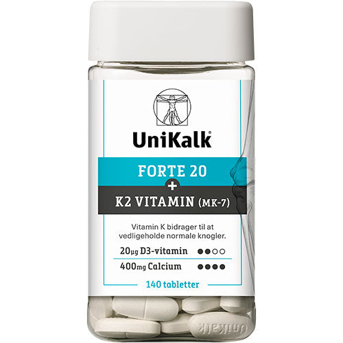 Unikalk Forte K2 | 140 tabletter fra Unikalk
