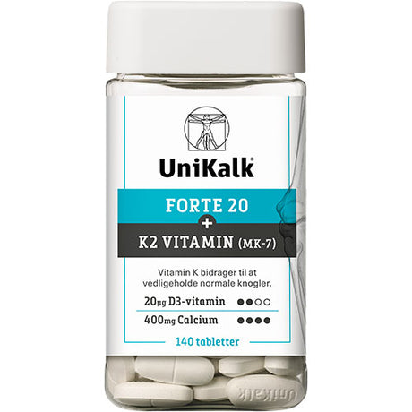 Unikalk Forte K2 | 140 tabletter fra Unikalk