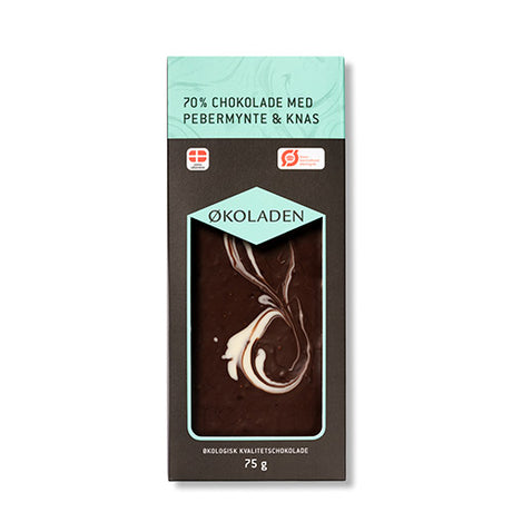 Sjokolade Peppermynte/knas Øko 70%