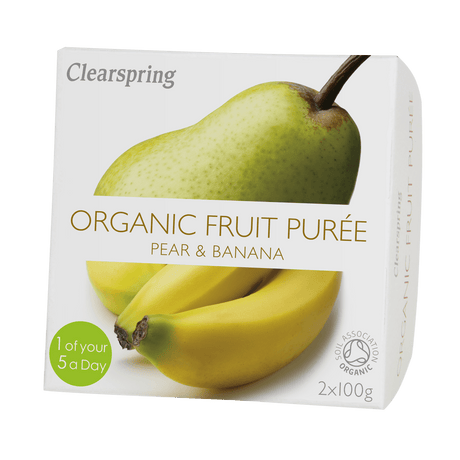 Clearspring Fruktpuré Økologisk 200 g | Banan Og Pære