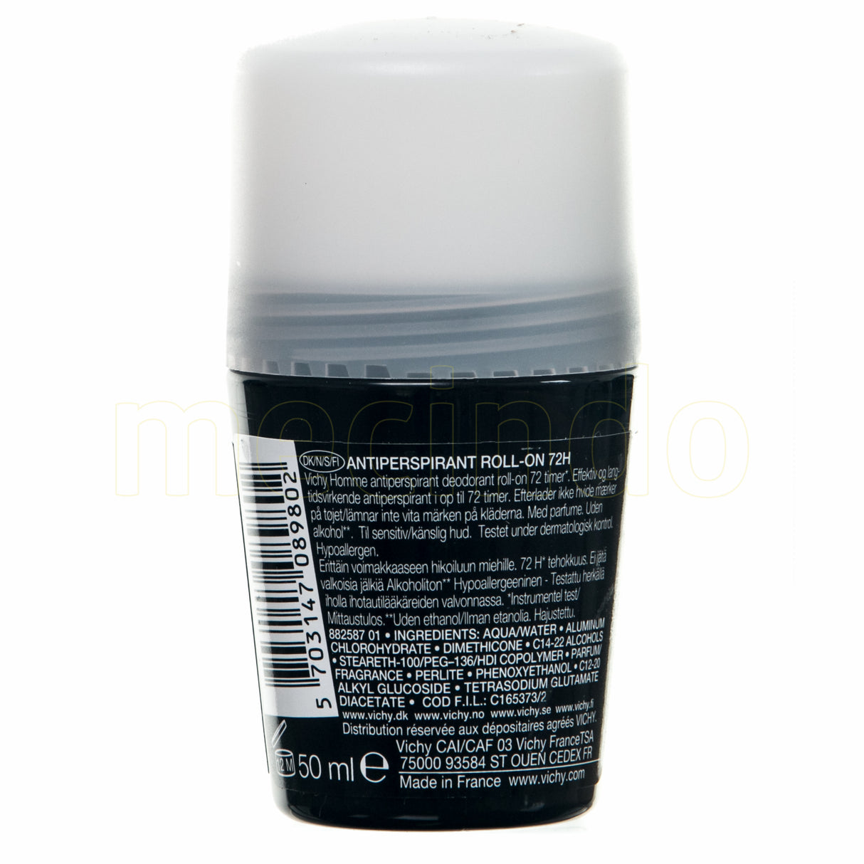 Vichy Homme Antiperspirant Deo Roll-on 72Hr fra Vichy