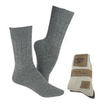 Alpakka Ullsokker Hvit & Grå Tynne 2-pk | Str. 35/38