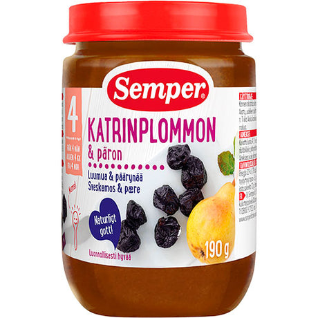Fruktpuré med sviske, pære og eple fra 4 mnd.