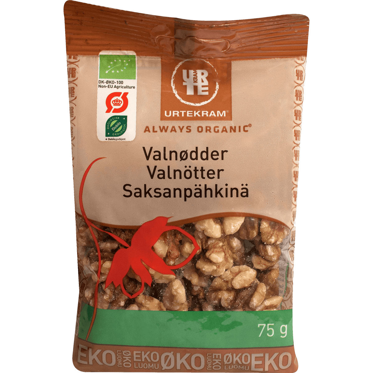 Urtekram Valnøttkjerner Økologisk | 75 g fra Urtekram