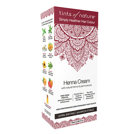 Henna Hårfarge Krem Dark Brown