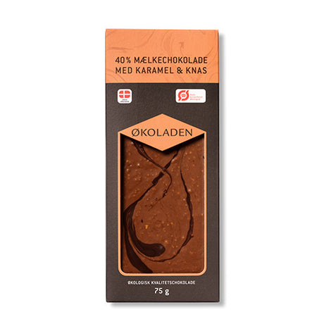 Sjokolade Melk Karamell/knas Øko 40%