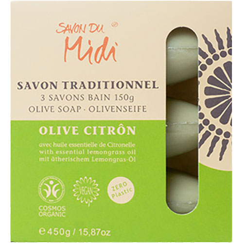 Olivensåpe med sitrongressolje - Savon du midi Økologisk