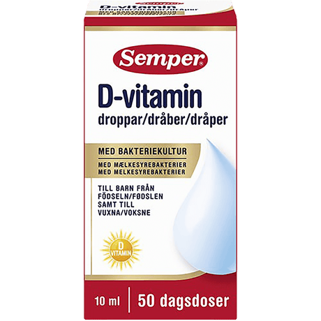 Semper BioGaia Dråper D-vitamin og Melkesyrebakterier til Baby | 10 ml