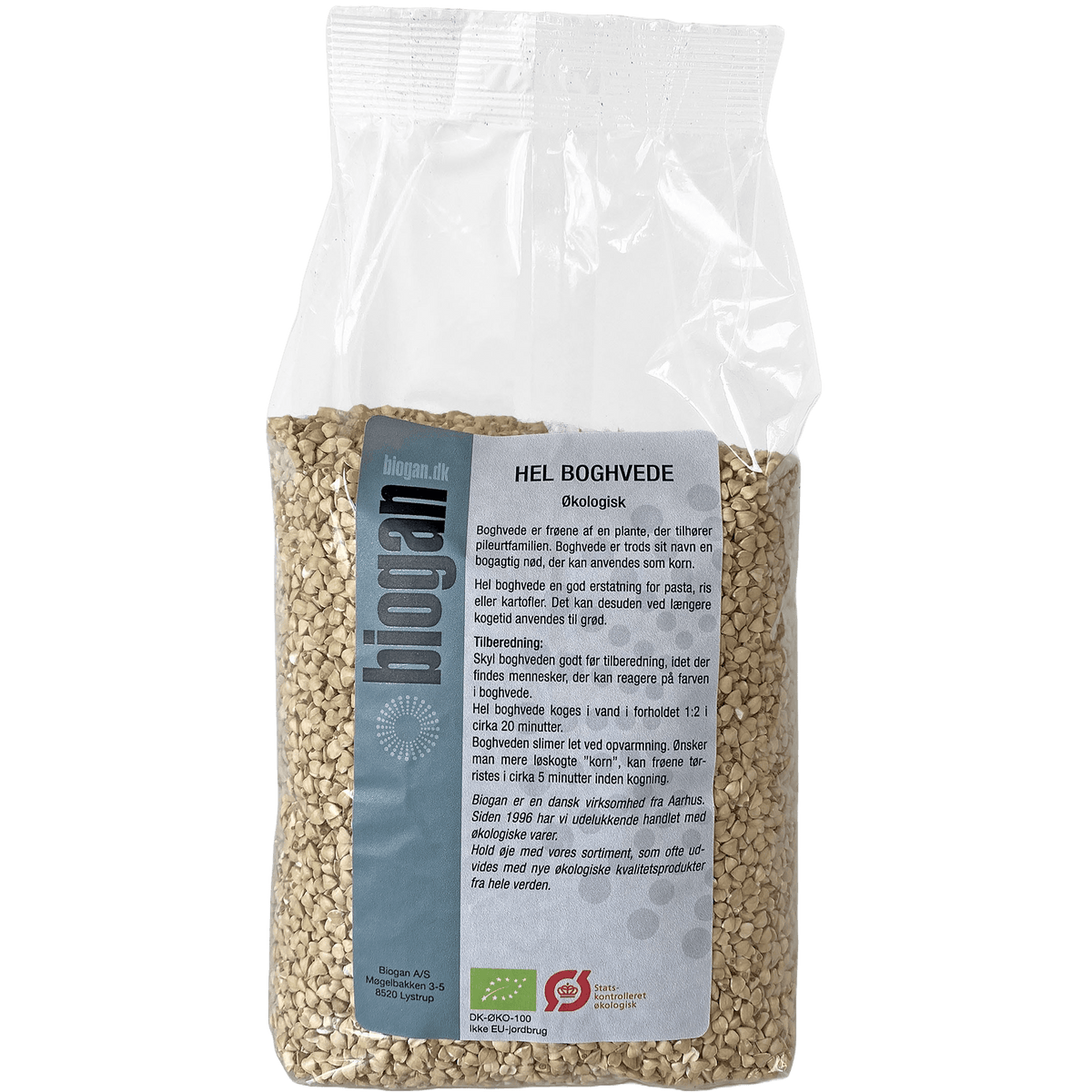 Biogan Hel Bokhvete Økologisk - Glutenfri | 1 kg fra Biogan