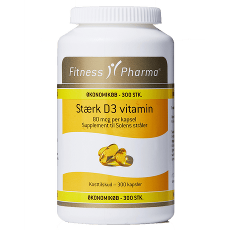 Fitness Pharma Sterk D3-vitamin | 300 Kapsler