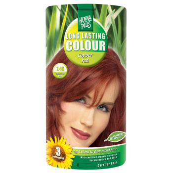 Henna Hårfarge Plus 7.46 Copper Red Long Lasting Colour